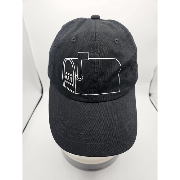 The Classics Mailbox Silhouette 100%‎ Cotton Adjustable Cap Hat Black White - Picture 1 of 7